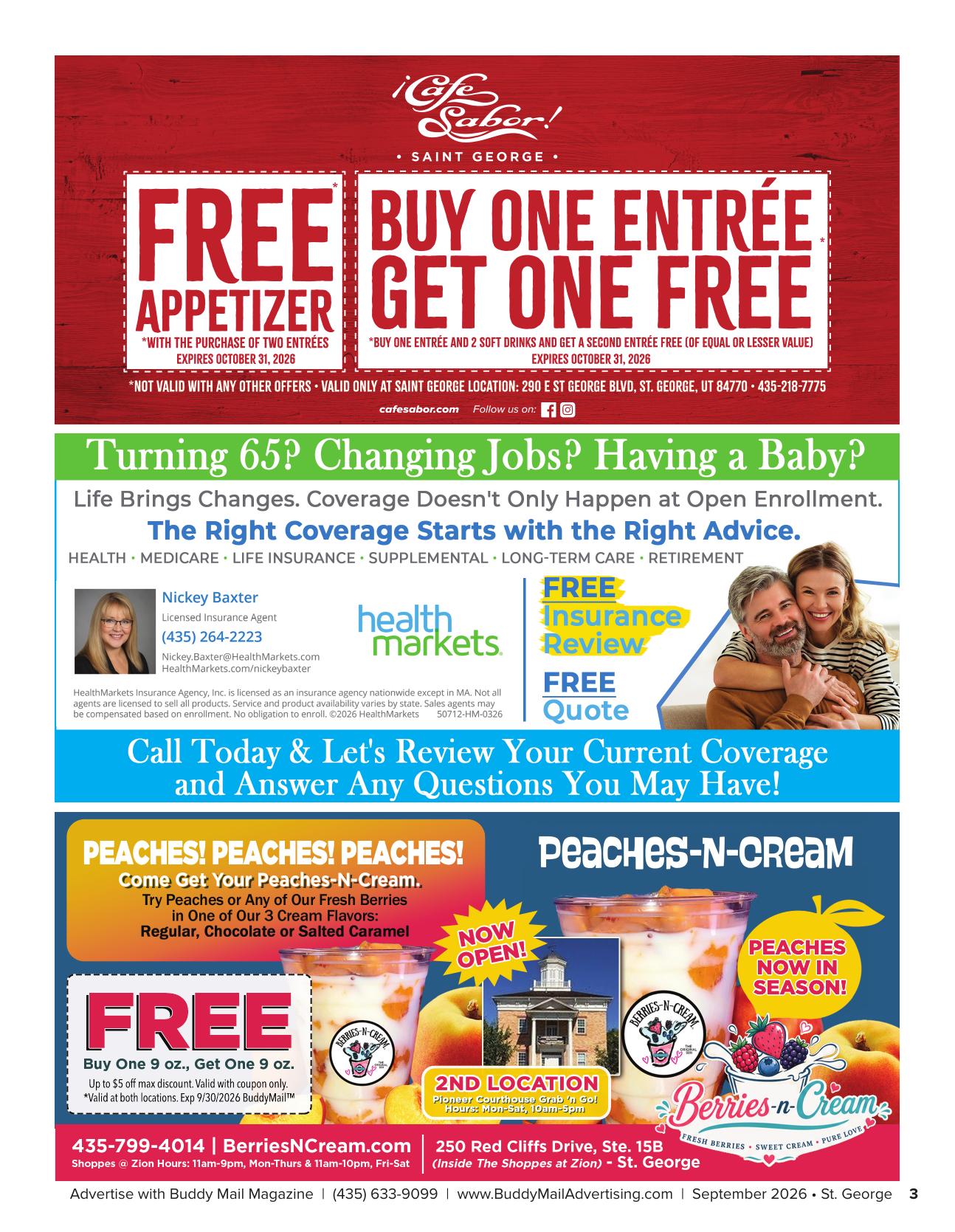 Cafe Sabor Buddy Mail advertisement