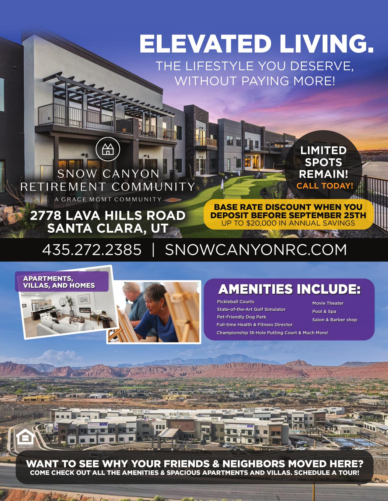 Snow Canyon Retirement Community Buddy Mail advertisement