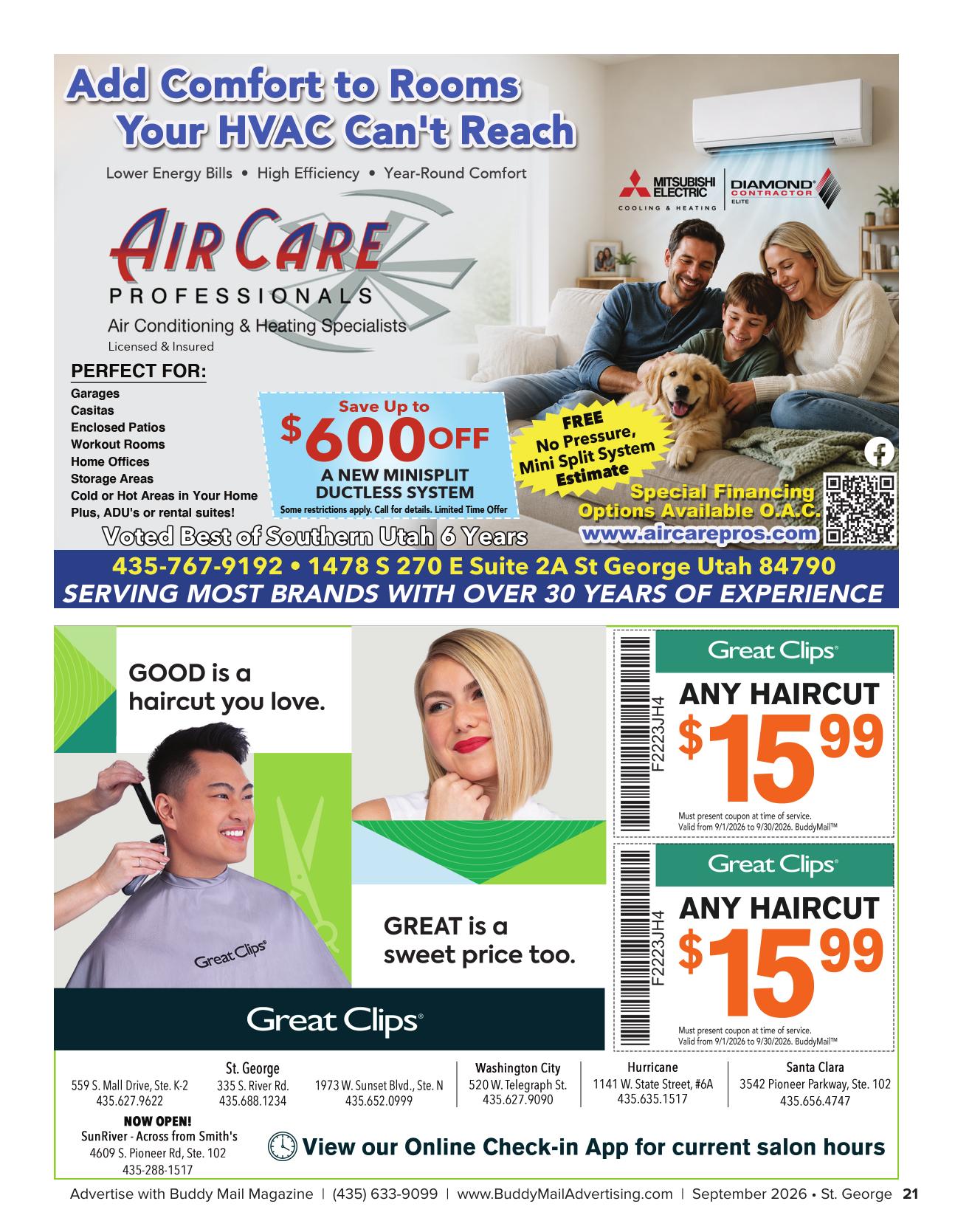 Great Clips Buddy Mail advertisement