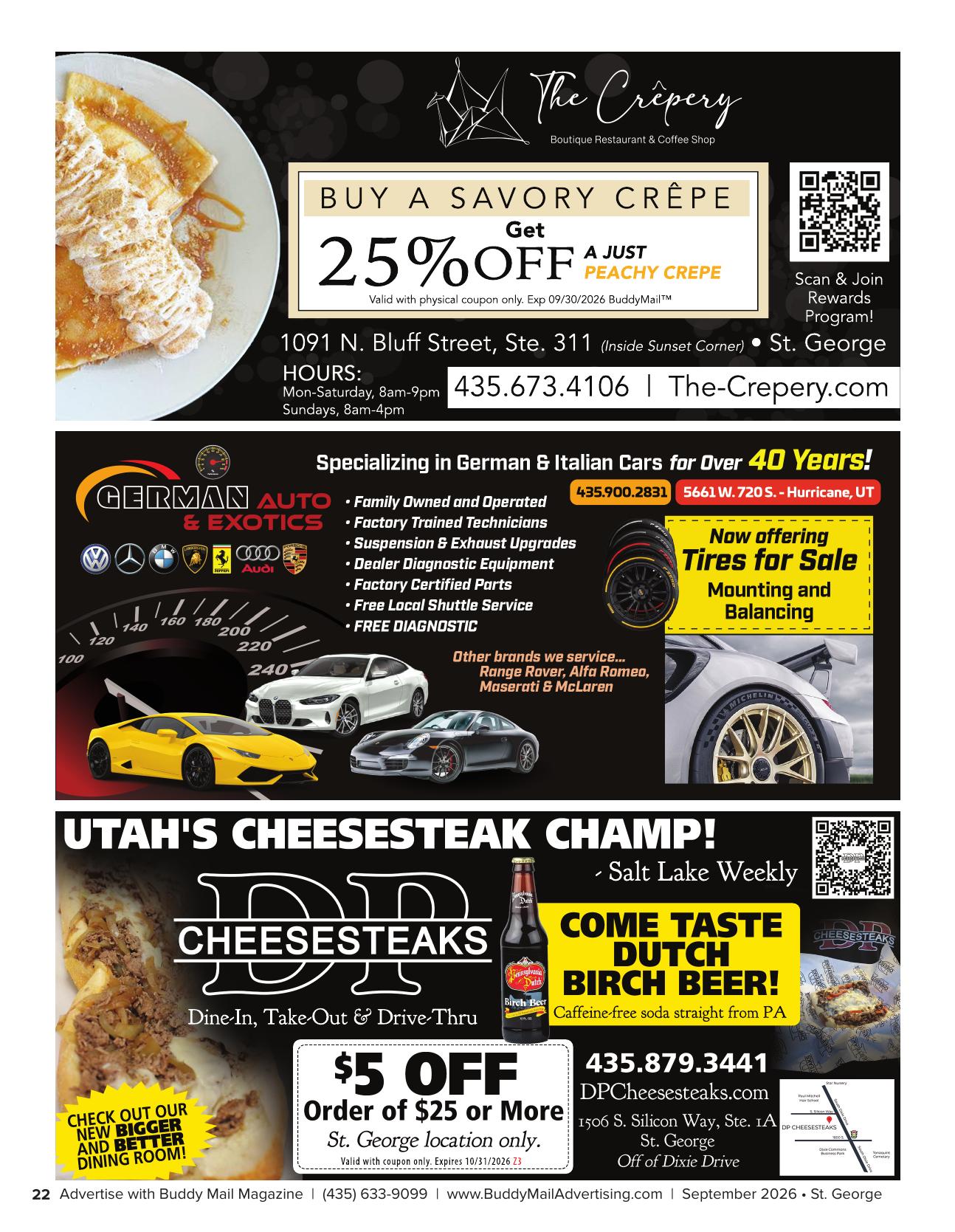 German Auto & Exotics Buddy Mail advertisement